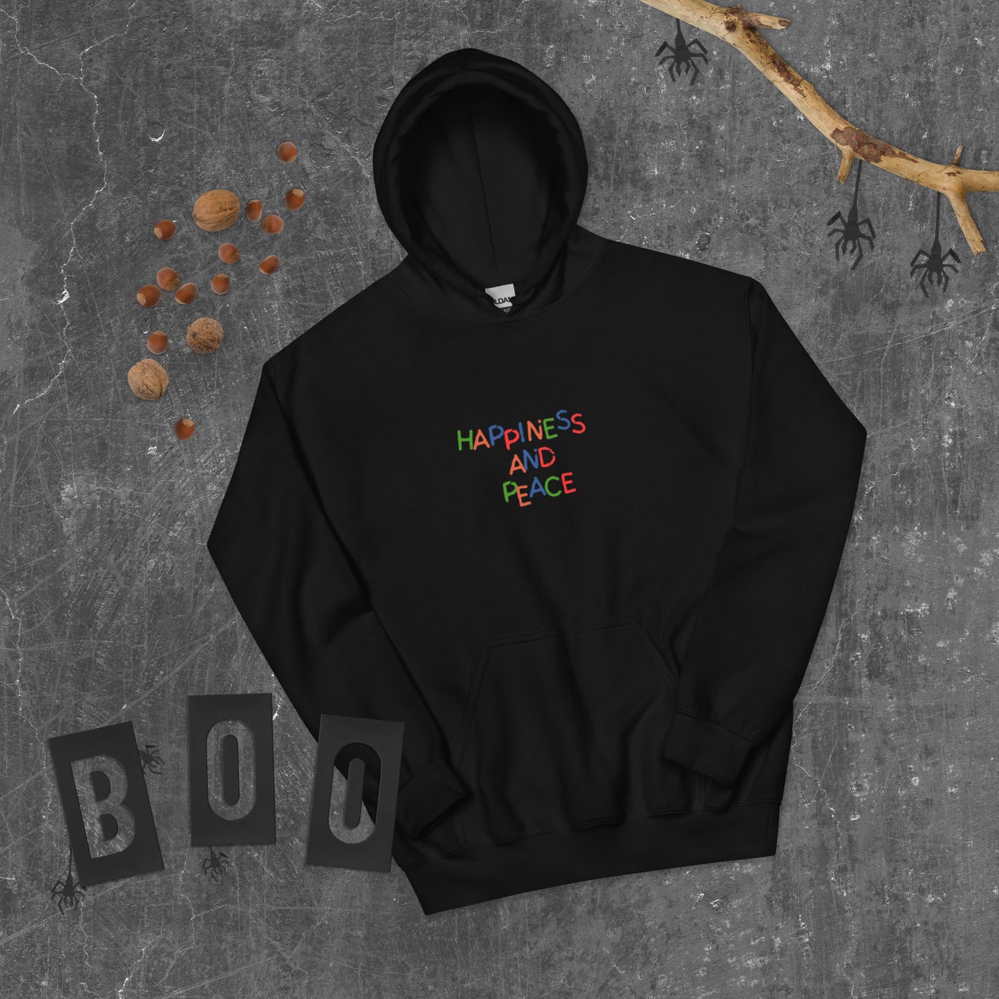 "happiness & peace" heavy oversized hoodie