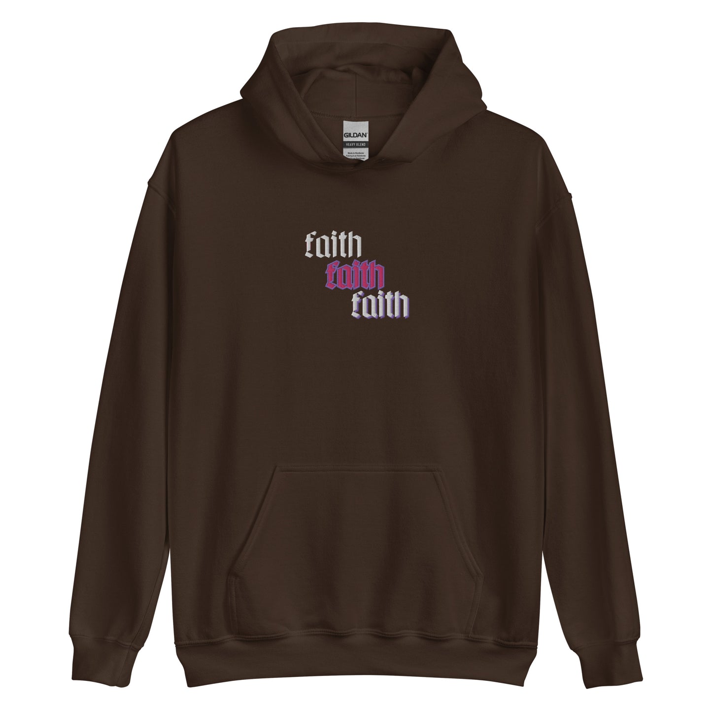 embroidered "faith" hoodie