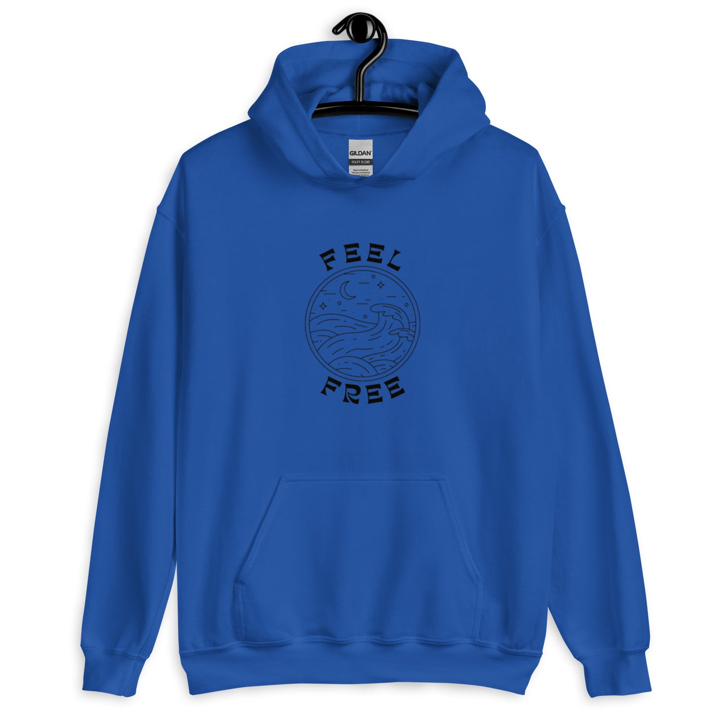 "feel free" heavy hoodie