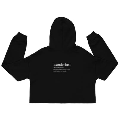 "wanderlust" women's cropped hoodie