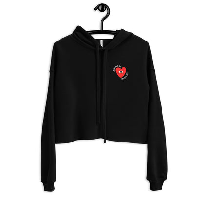 women's "vision" cropped hoodie